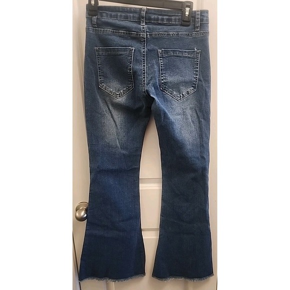 Chartou Collection Big Flare Jeans Size S Blue Denim Small New 26 Waist Womens - Picture 6 of 7
